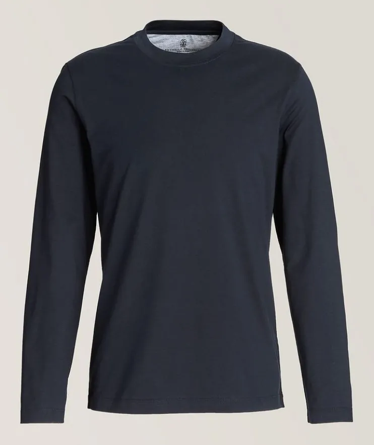Essential Long-Sleeve Jersey Cotton T-Shirt