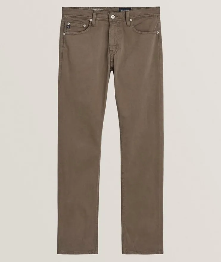 Everett Slim Straight Stretch-Cotton Pants