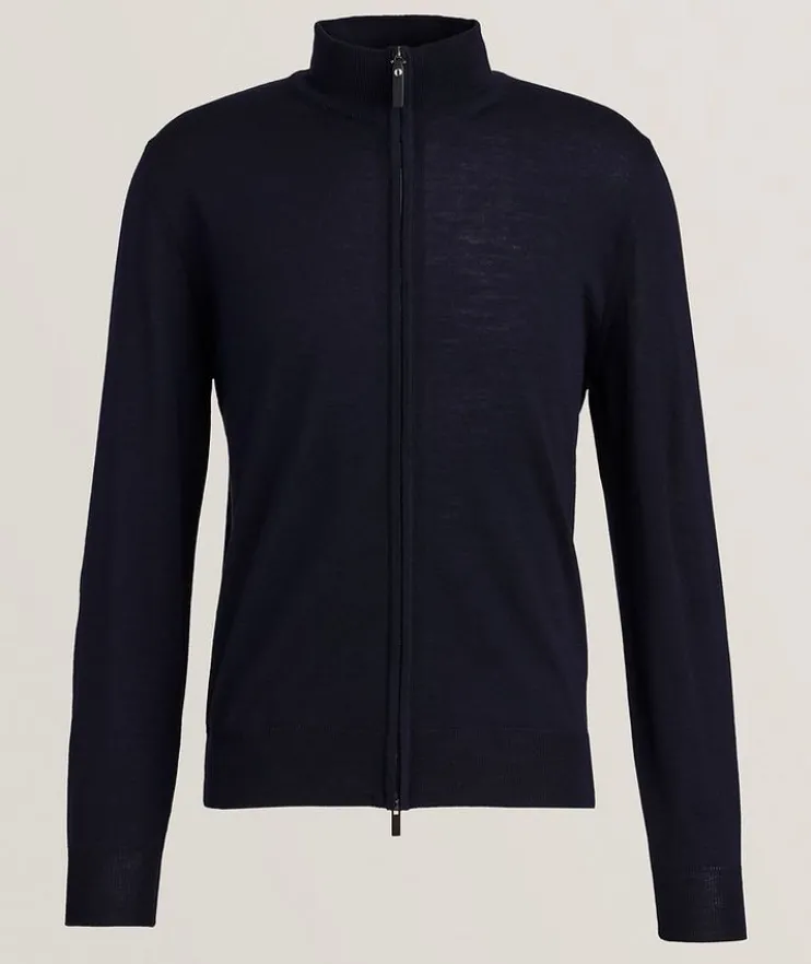Extrafine Merino Wool Full-Zip Sweater