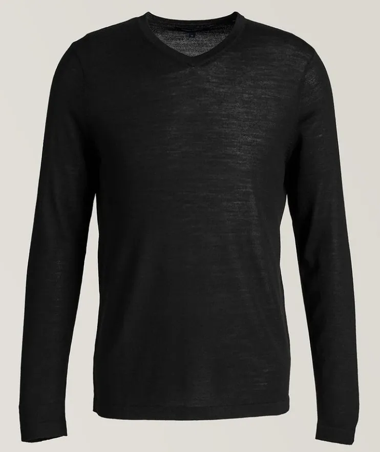 Extra-Fine Merino Wool V-Neck Sweater