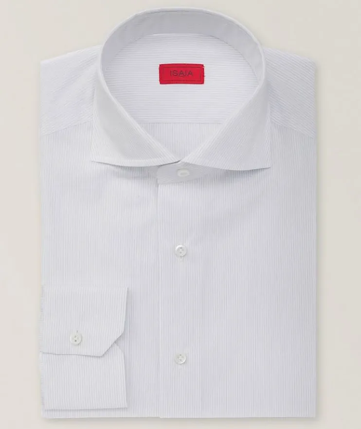Extrafine Stripe Cotton Dress Shirt
