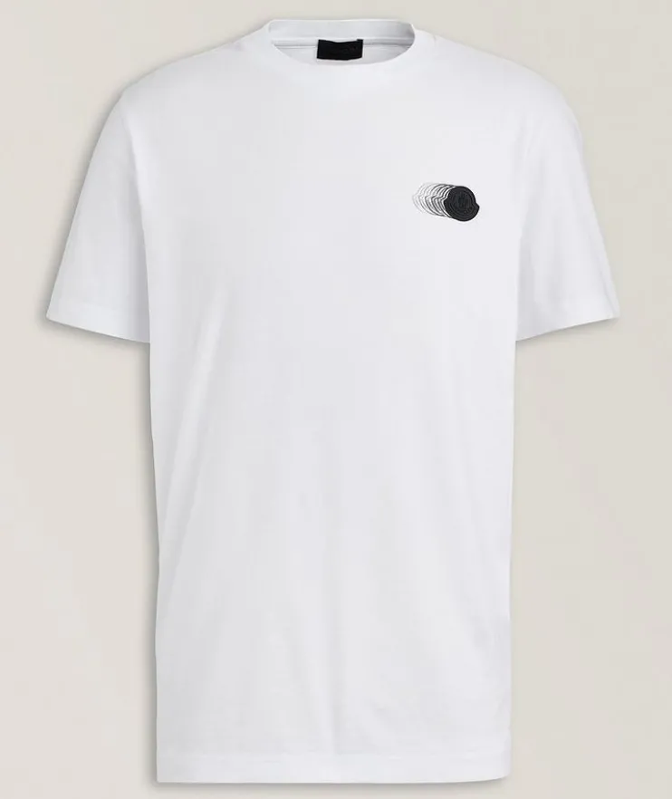 Faded Logo Motif Crewneck T-Shirt