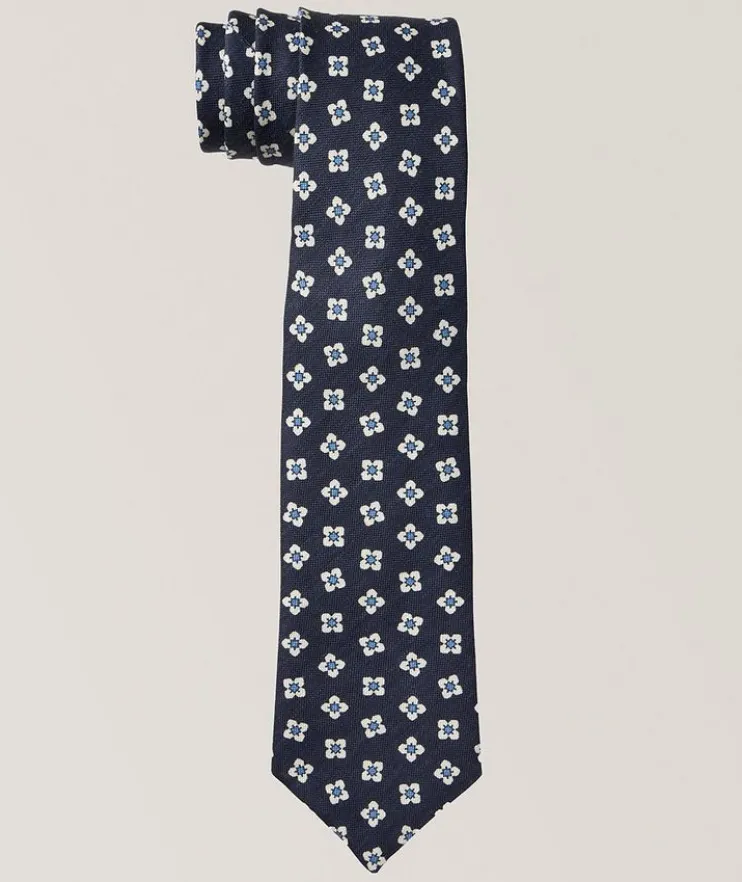 Fantasia Floral Linen-Silk Tie