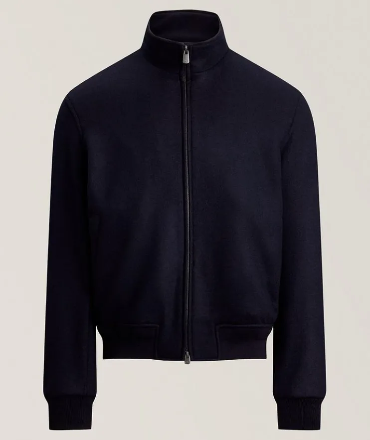 Felton Double Face Cashmere-Blend Bomber