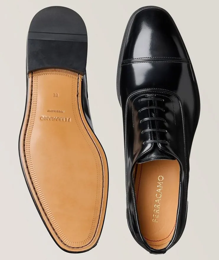 Fermin Polished Leather Oxfords