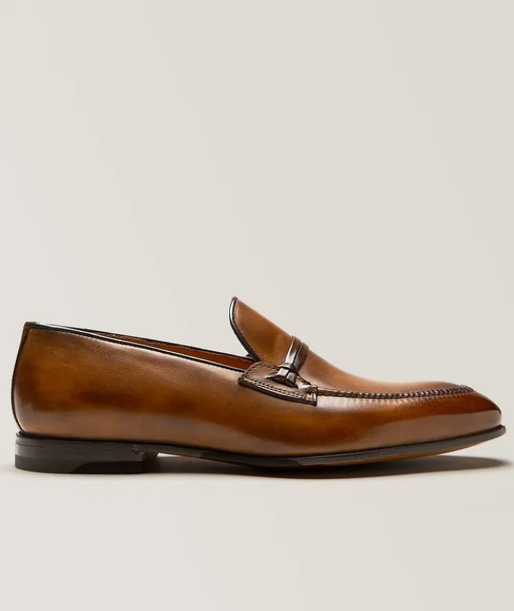 Festoso Giallo Burnished Leather Loafers