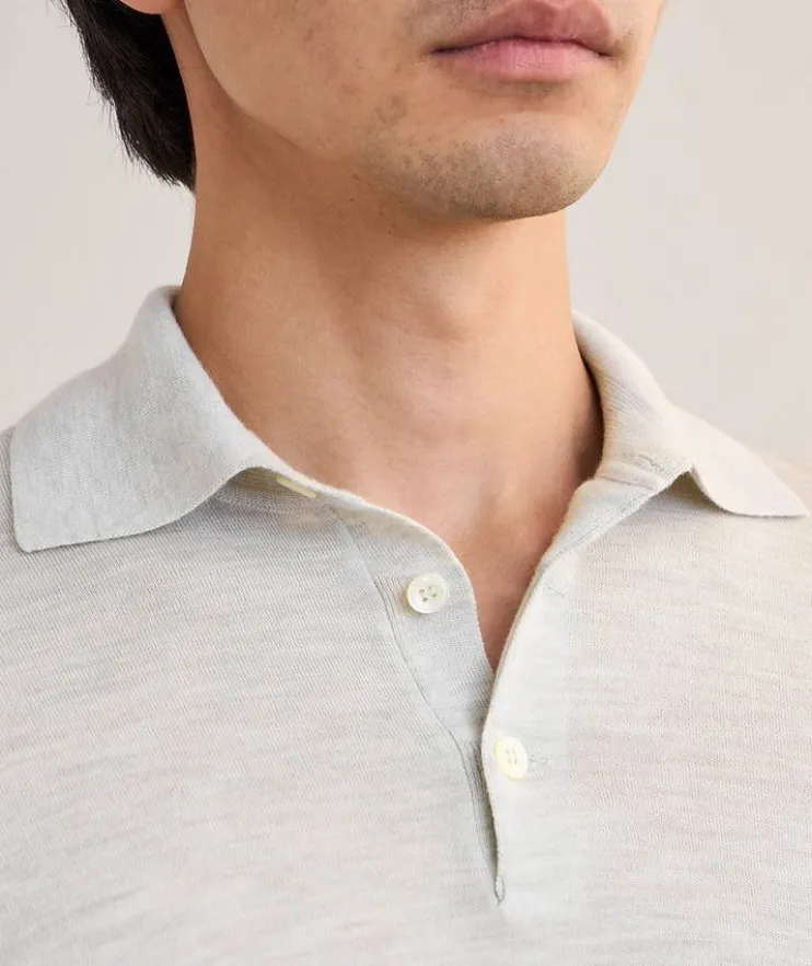 Fine Gauge Wool-Cashmere Knitted Polo