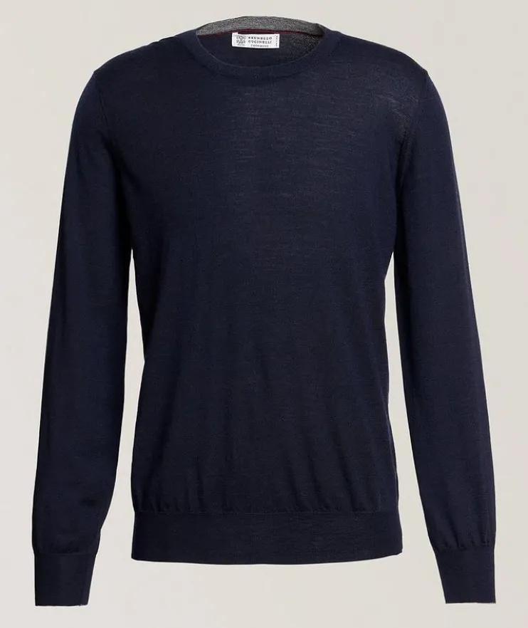 Fine Gauge Wool-Cashmere Sweater