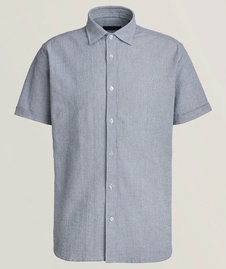 Fine Stripe Seersucker Shirt