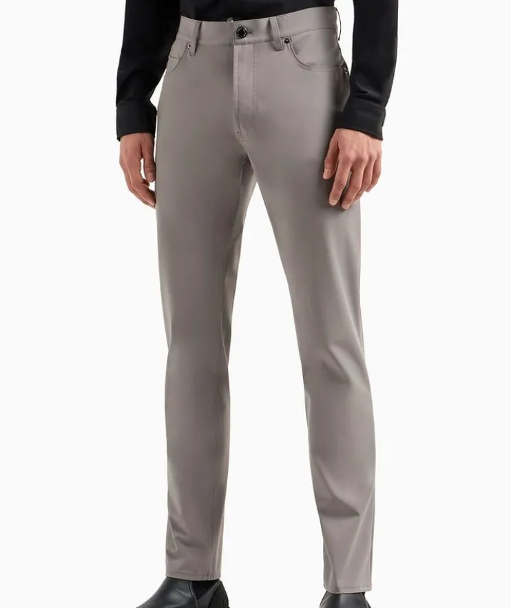 Five-Pocket Style Stretch-Cotton Pants