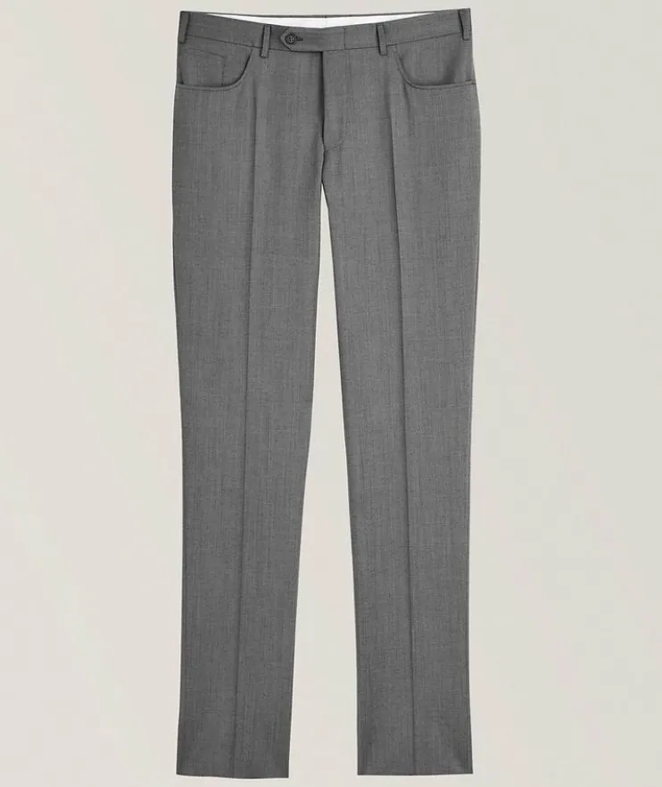 Five-Pocket Wool Dress Pants