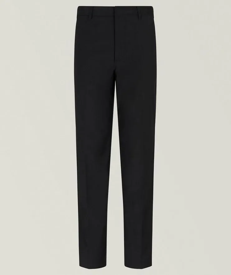 Flat-Front Stretch Seersucker Trousers
