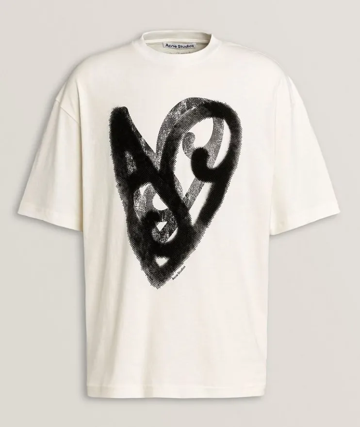 Flocked Heart T-Shirt