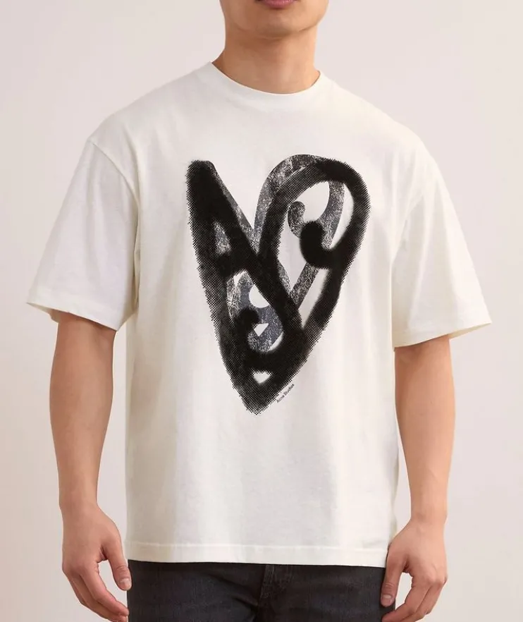 Flocked Heart T-Shirt