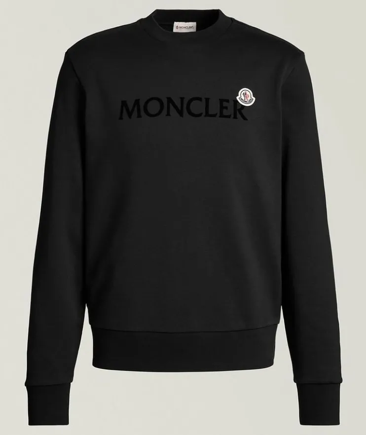 Flocked Logo Cotton Sweatshirt