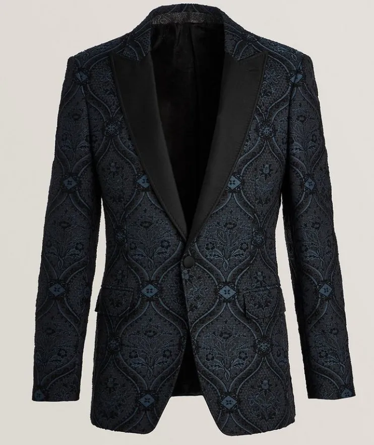 Floral Brocade Silk-Blend Evening Jacket