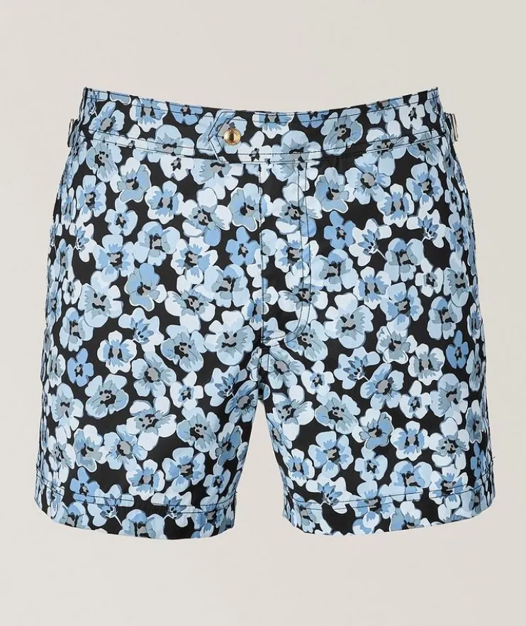Floral Compact Poplin Swim Shorts