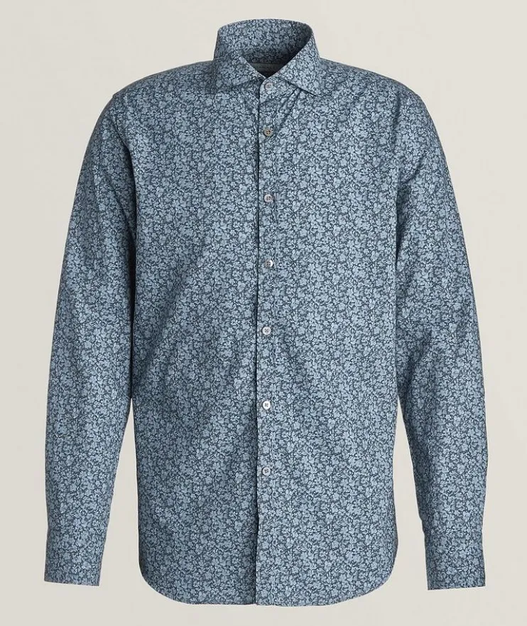 Floral Denim Effect Shirt