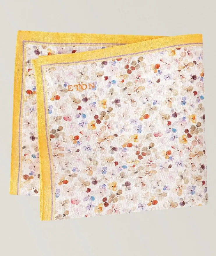 Floral Linen Pocket Square