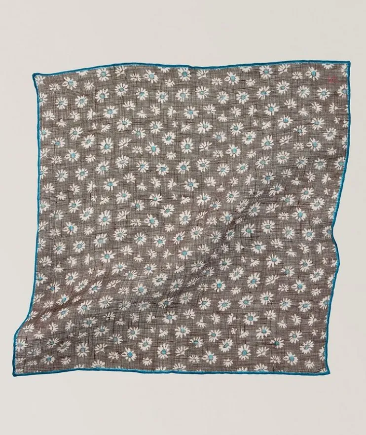 Floral Linen Pocket Square