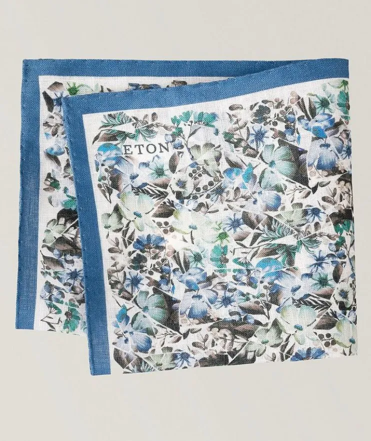 Floral Linen Pocket Square