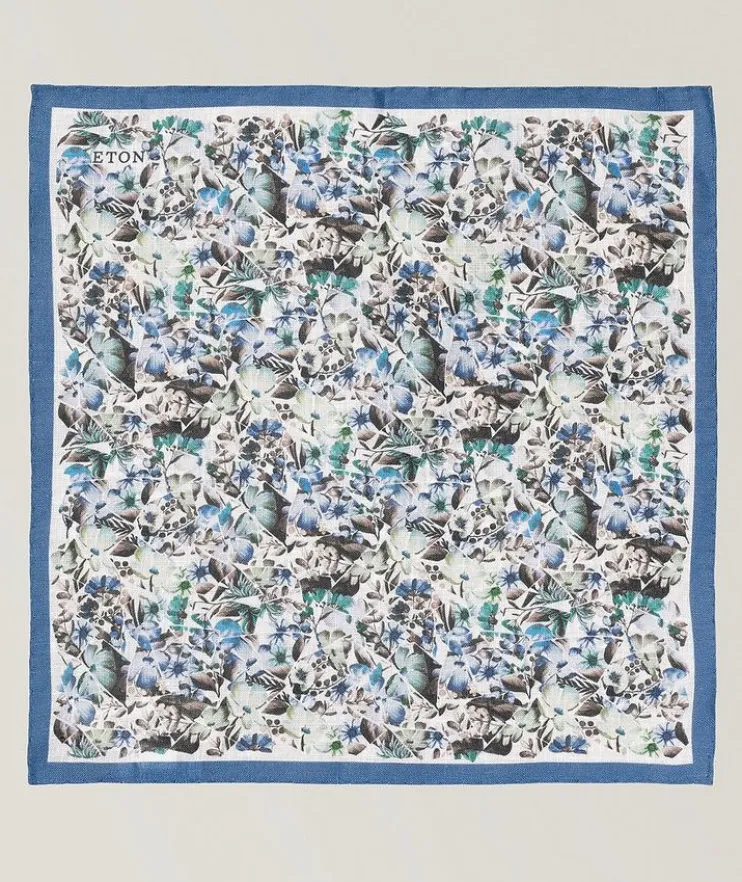 Floral Linen Pocket Square