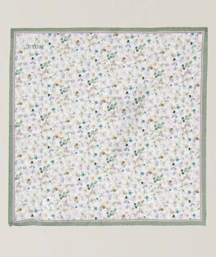 Floral Linen Pocket Square