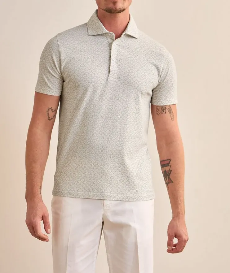 Floral Neat Stretch-Pima Cotton Polo
