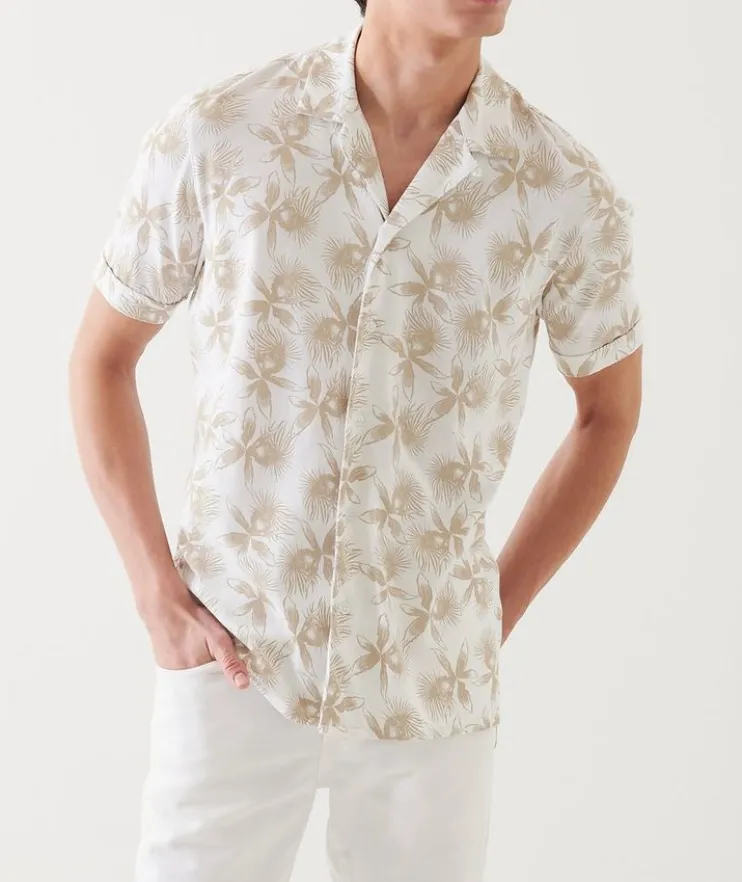 Floral Print Camp Shirt