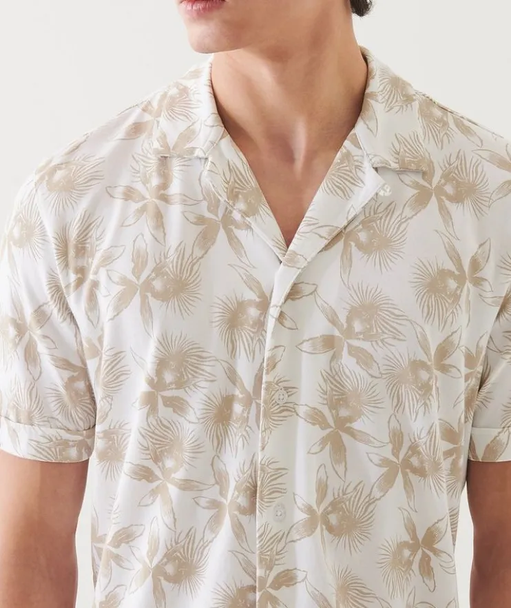 Floral Print Camp Shirt