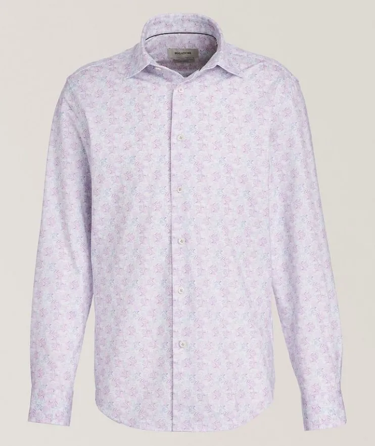 Floral Print Cotton-Blend Shirt