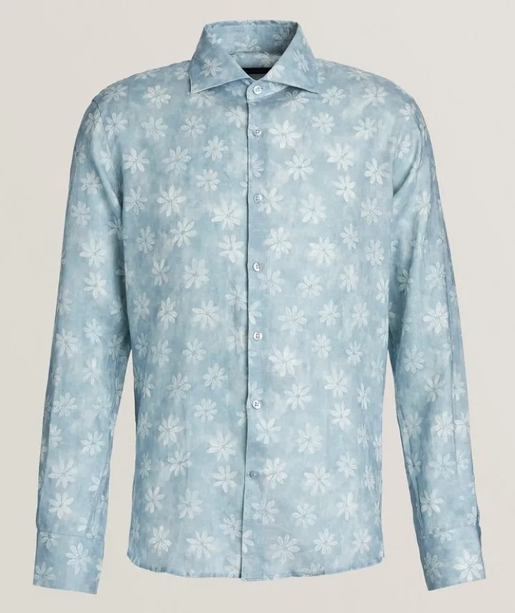 Floral Print Linen Shirt