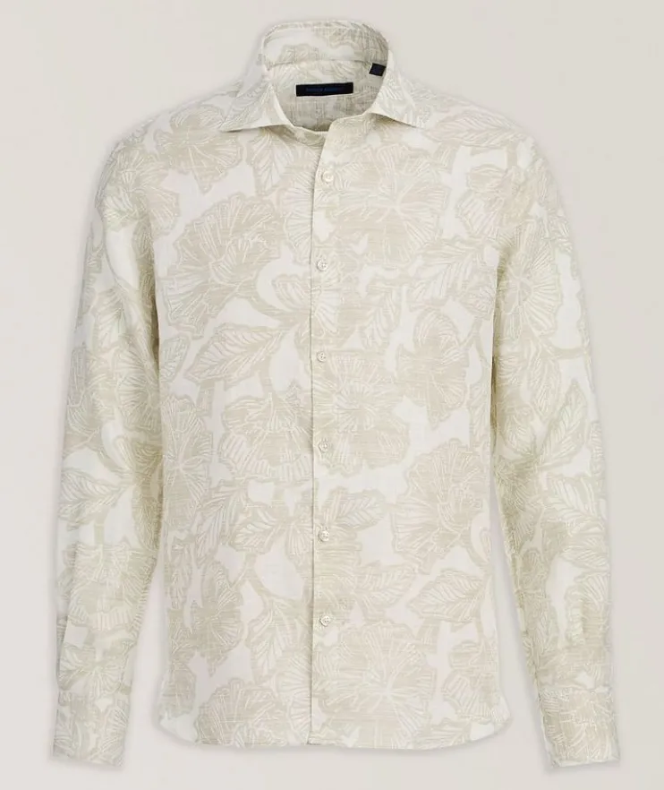 Floral Print Linen Shirt