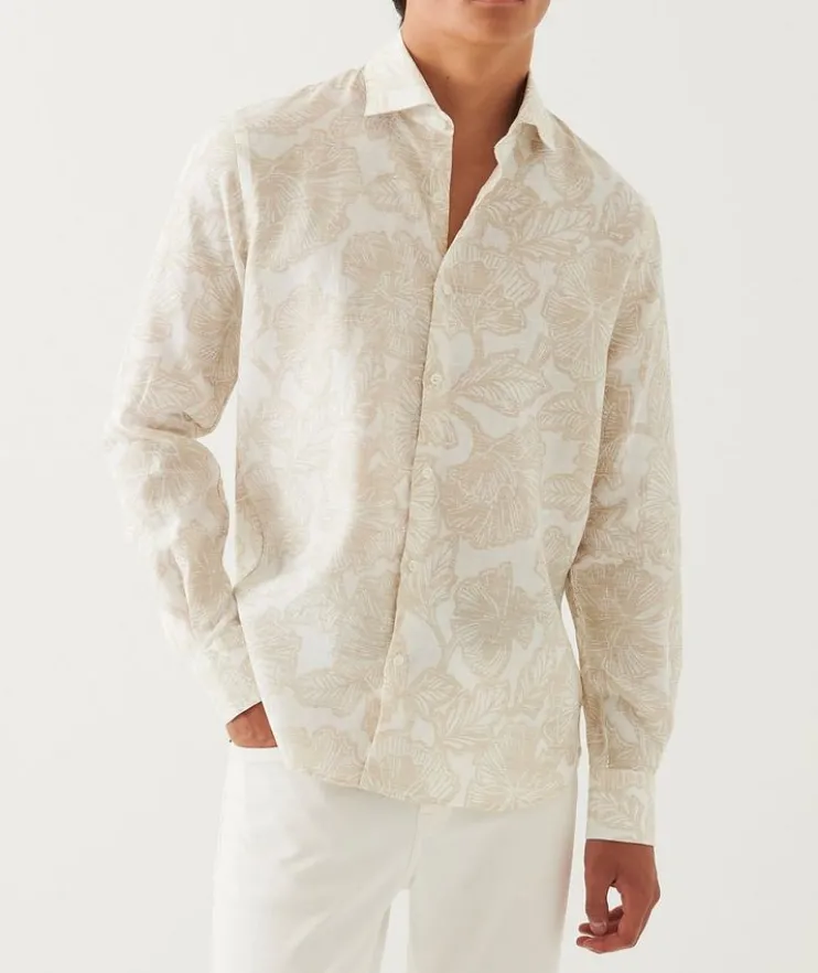 Floral Print Linen Shirt