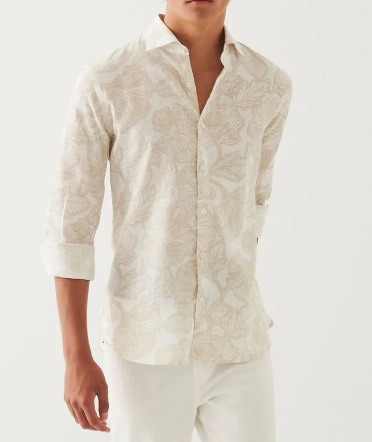 Floral Print Linen Shirt