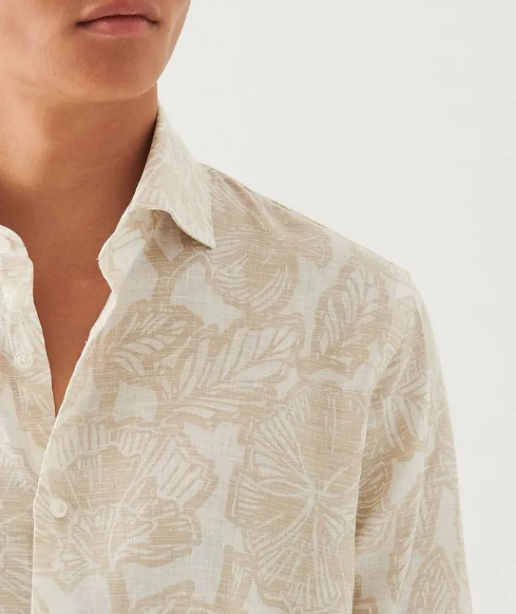 Floral Print Linen Shirt