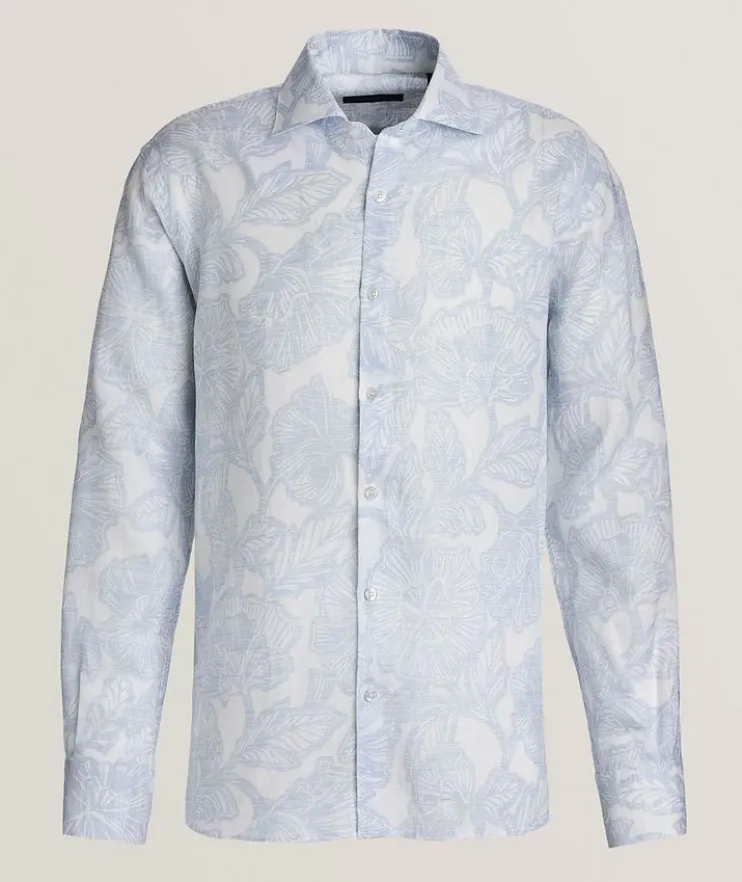 Floral Print Linen Shirt