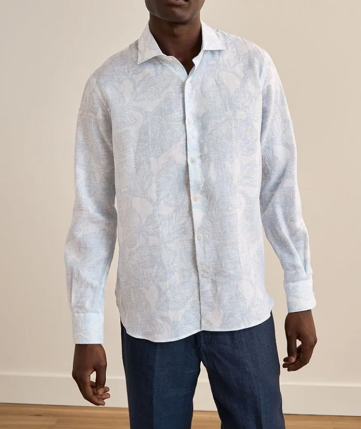 Floral Print Linen Shirt