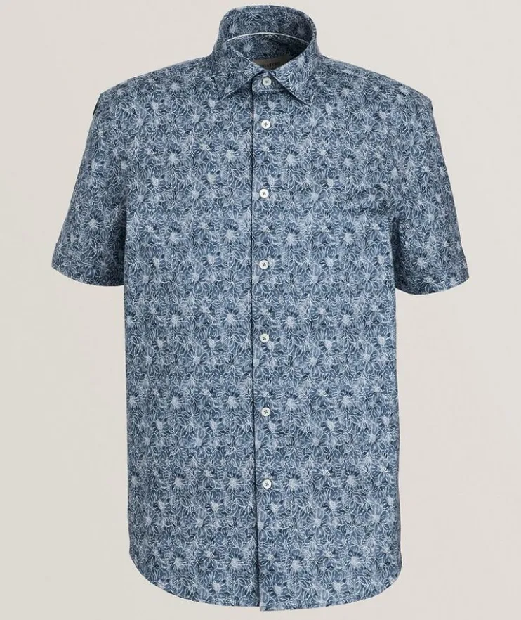 Floral Stretch-Cotton Shirt