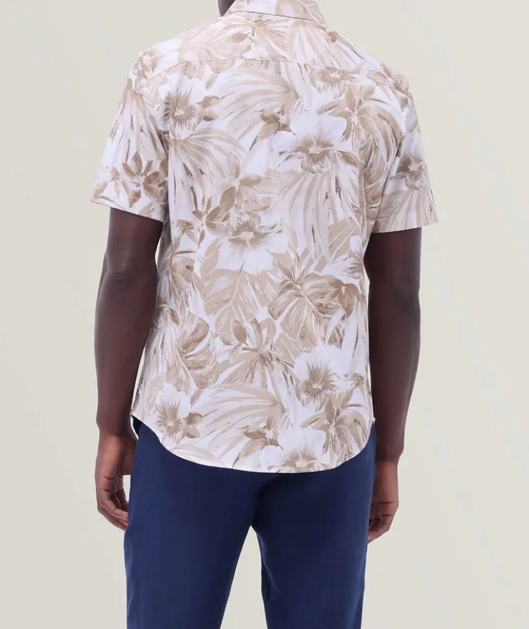 Floral Stretch-Cotton Shirt