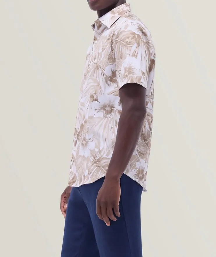 Floral Stretch-Cotton Shirt