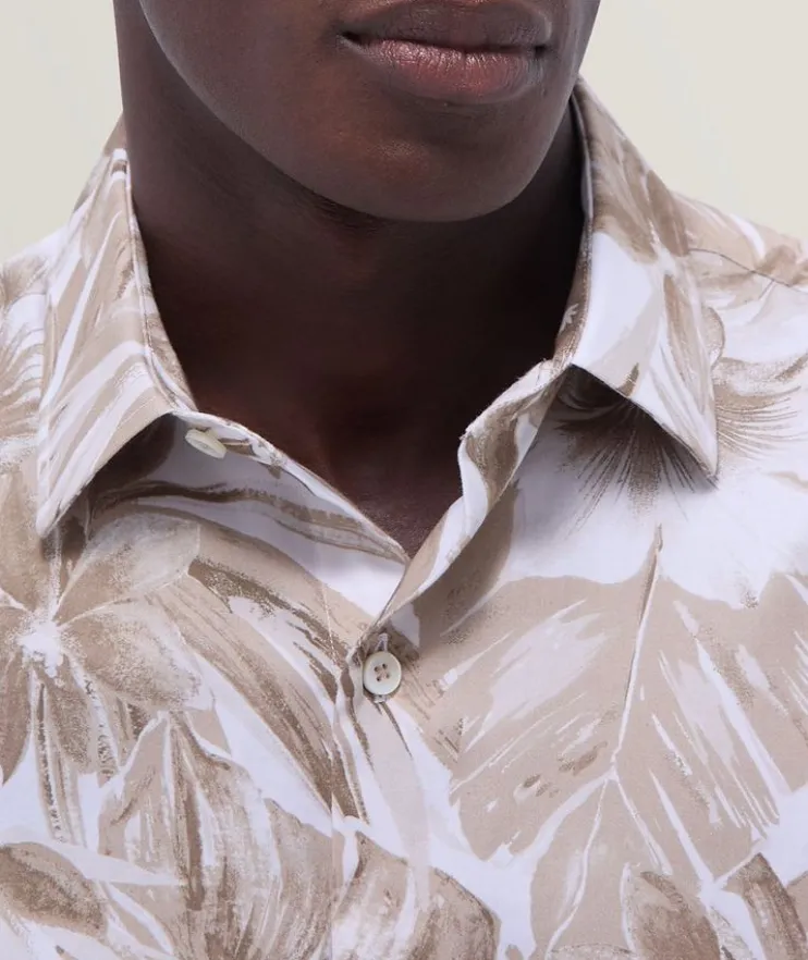 Floral Stretch-Cotton Shirt