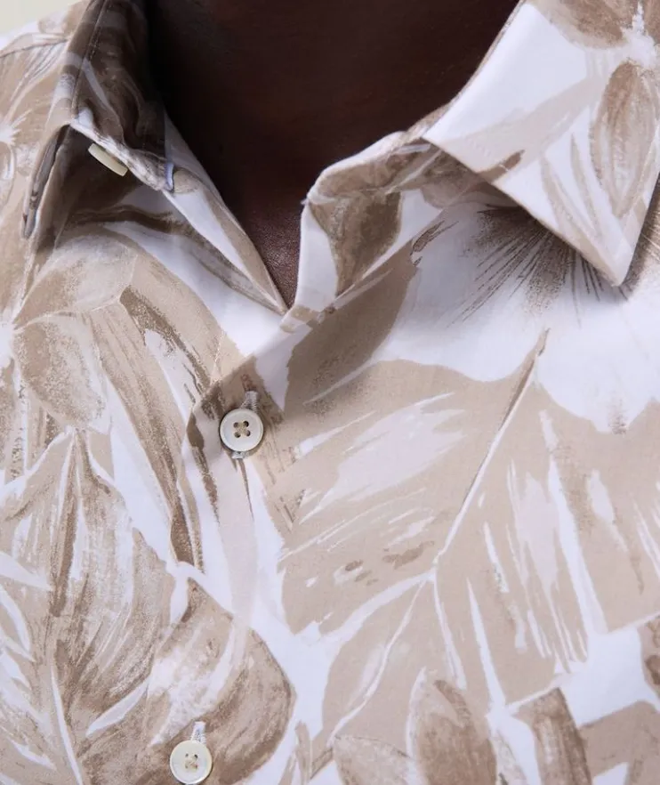 Floral Stretch-Cotton Shirt