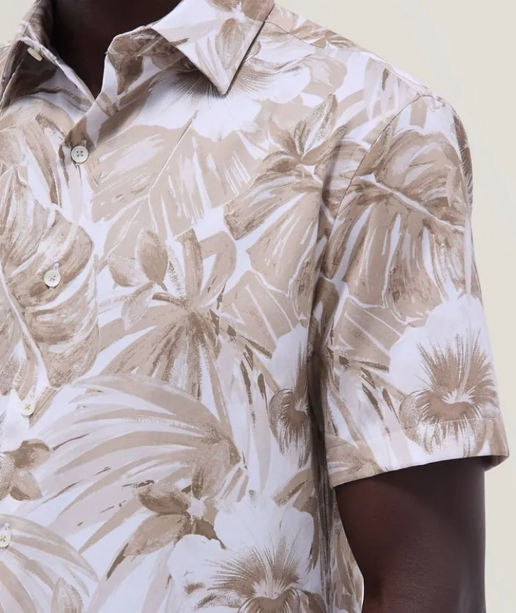 Floral Stretch-Cotton Shirt