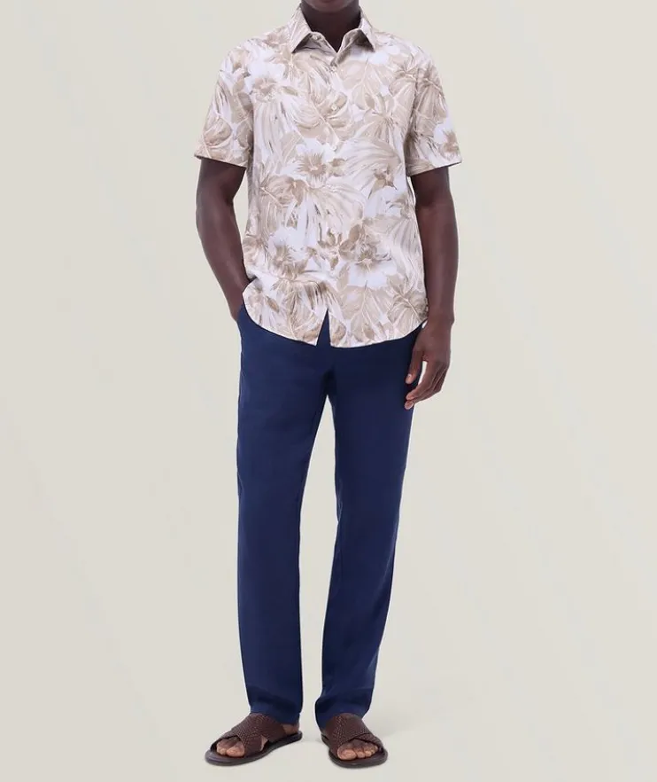 Floral Stretch-Cotton Shirt