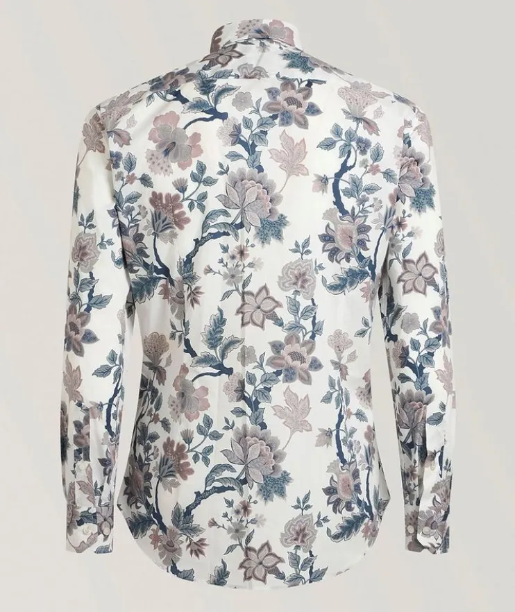 Floral Stretch-Cotton Shirt
