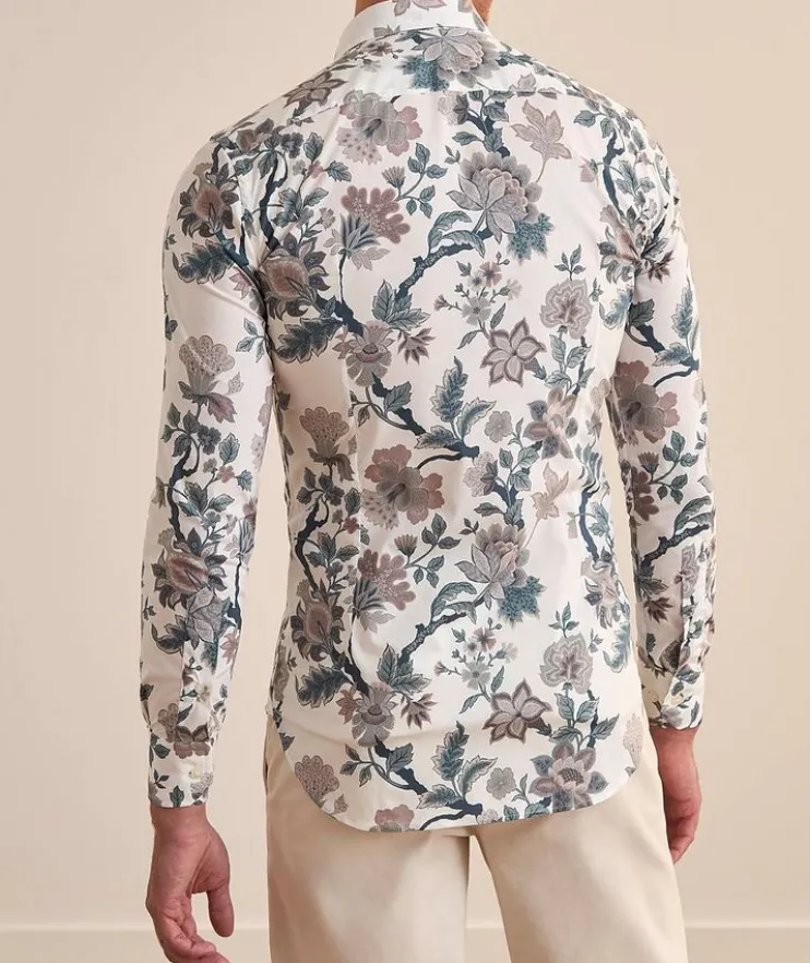 Floral Stretch-Cotton Shirt