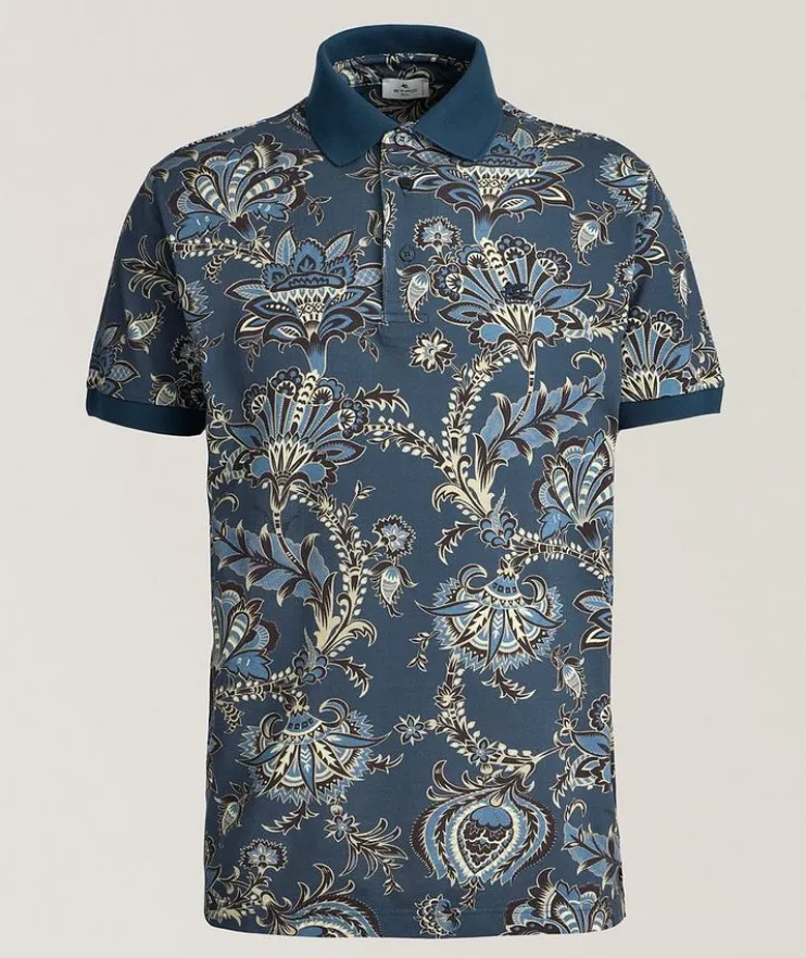 Floral-Print Cotton Polo