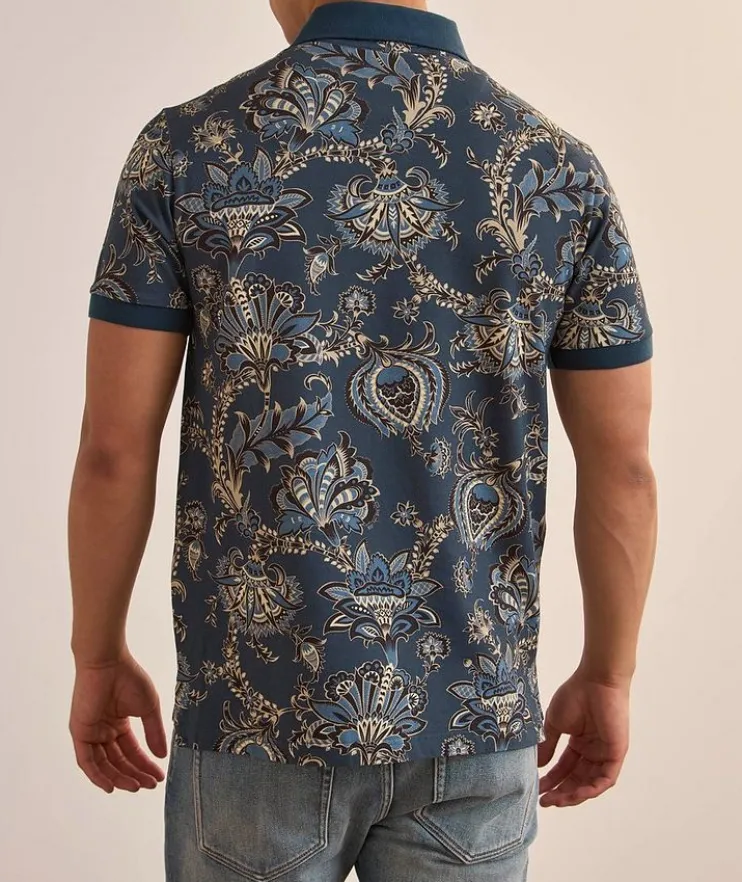 Floral-Print Cotton Polo