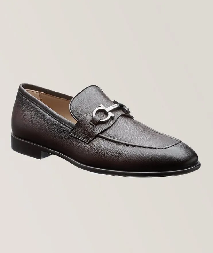 Foster Double Gancio Leather Loafers